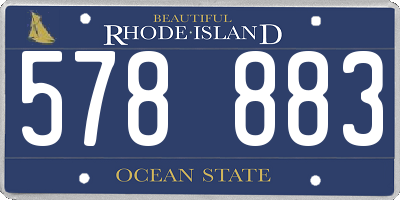 RI license plate 578883