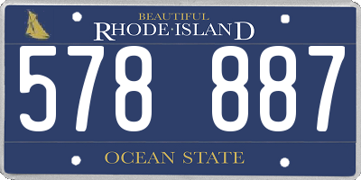 RI license plate 578887