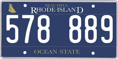 RI license plate 578889