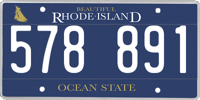 RI license plate 578891