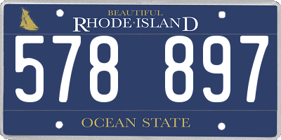 RI license plate 578897