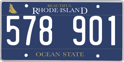 RI license plate 578901
