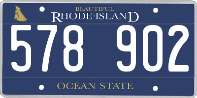 RI license plate 578902