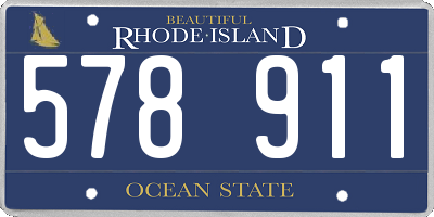 RI license plate 578911