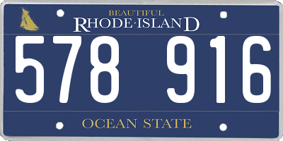 RI license plate 578916