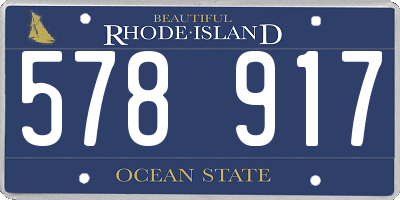 RI license plate 578917