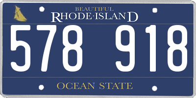 RI license plate 578918