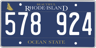 RI license plate 578924