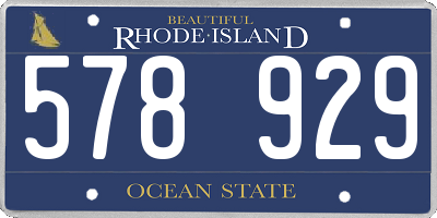 RI license plate 578929