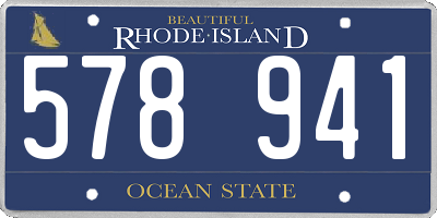 RI license plate 578941