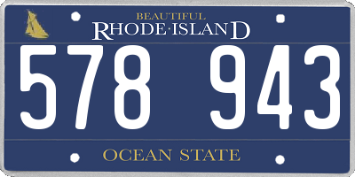 RI license plate 578943