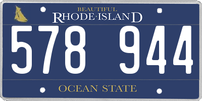 RI license plate 578944