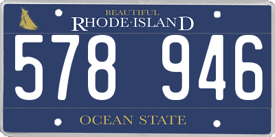 RI license plate 578946