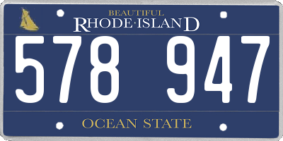 RI license plate 578947