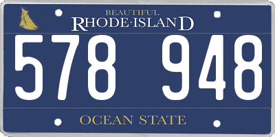 RI license plate 578948