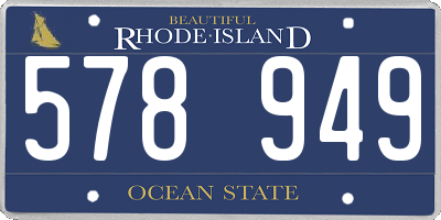 RI license plate 578949