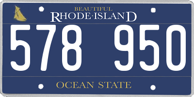 RI license plate 578950