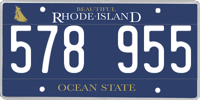 RI license plate 578955