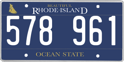 RI license plate 578961