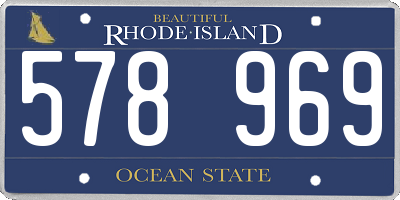 RI license plate 578969