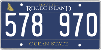 RI license plate 578970
