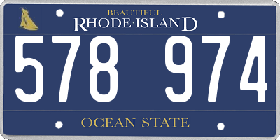 RI license plate 578974