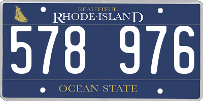 RI license plate 578976