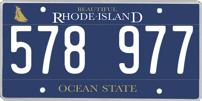 RI license plate 578977