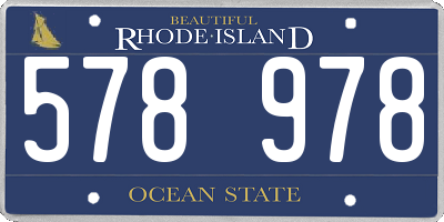 RI license plate 578978