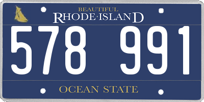 RI license plate 578991