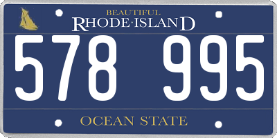 RI license plate 578995