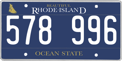 RI license plate 578996