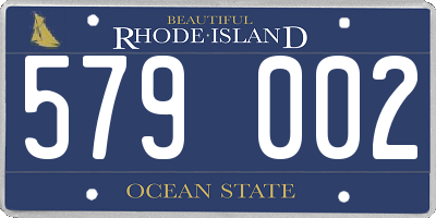 RI license plate 579002