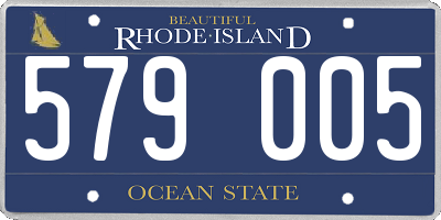 RI license plate 579005