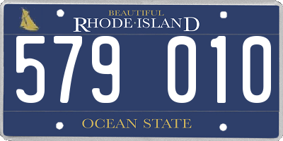 RI license plate 579010