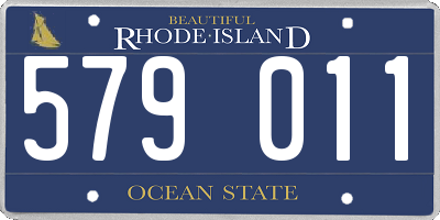 RI license plate 579011