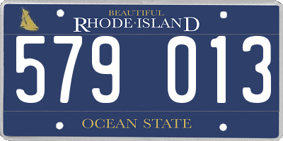 RI license plate 579013