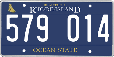 RI license plate 579014