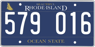 RI license plate 579016