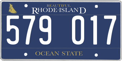 RI license plate 579017