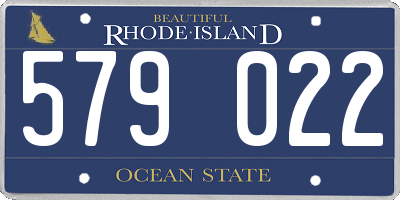 RI license plate 579022