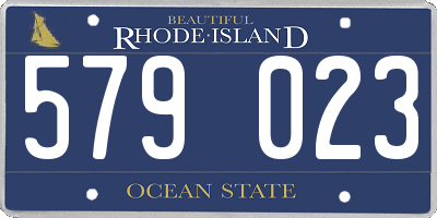 RI license plate 579023