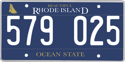 RI license plate 579025