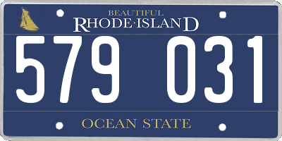 RI license plate 579031