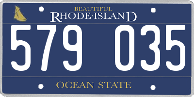 RI license plate 579035