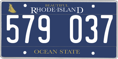 RI license plate 579037