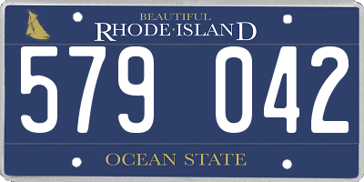 RI license plate 579042