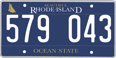 RI license plate 579043