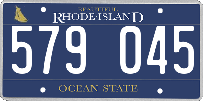 RI license plate 579045