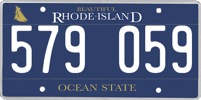 RI license plate 579059